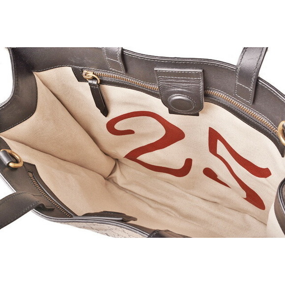 Gucci Tote Bag Bengal GG Supreme Brown Beige - Picture 6 of 7